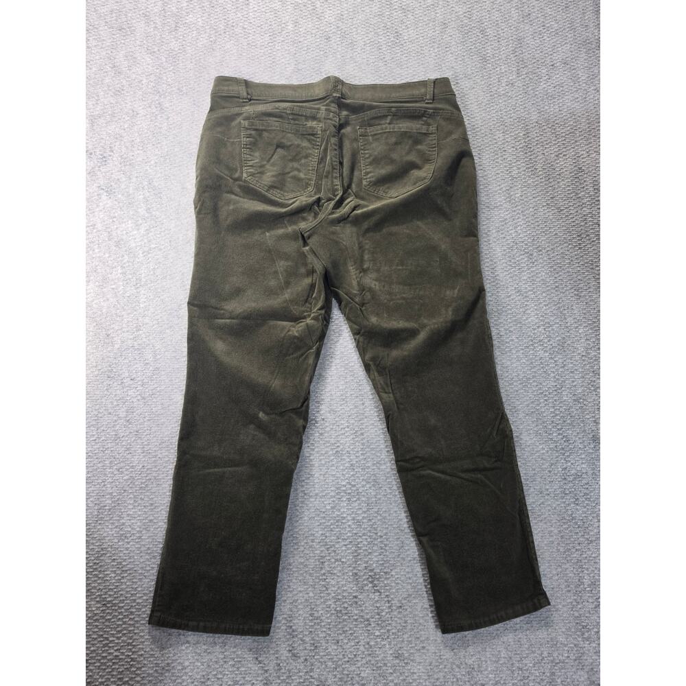 Democracy Ab Solution Pants Olive Green Straight Tummy Control Shaping Stretch - Picture 2 of 9